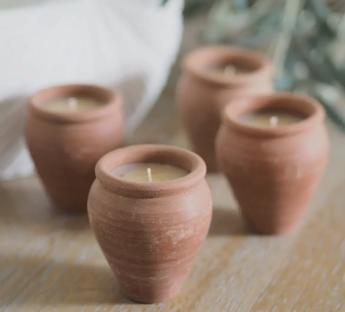 Lavender Scented Soy Wax Candle in a Terracotta Jar - THE BRISTOL ARTISAN