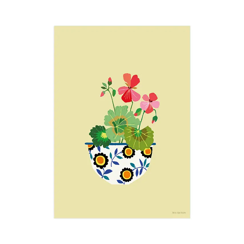 Brie Harrison Pelargonium A3 Print - THE BRISTOL ARTISAN