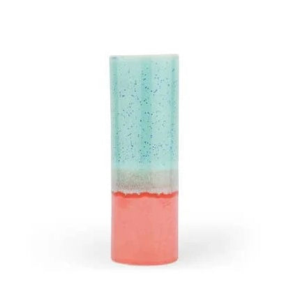 SGW Lab Cylindrical Vase - Turquoise & Coral