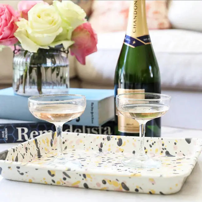 Buttercup Splatter Enamel Tray