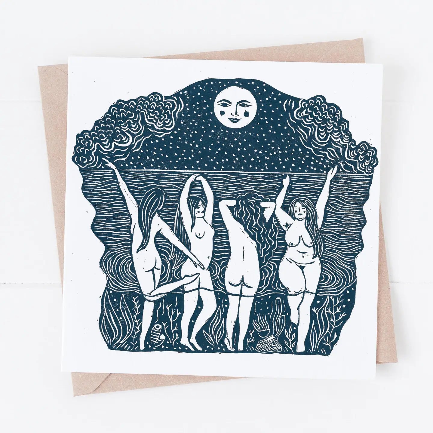 Moondance Card Moon Art, Wild Swimming, Sea Theme