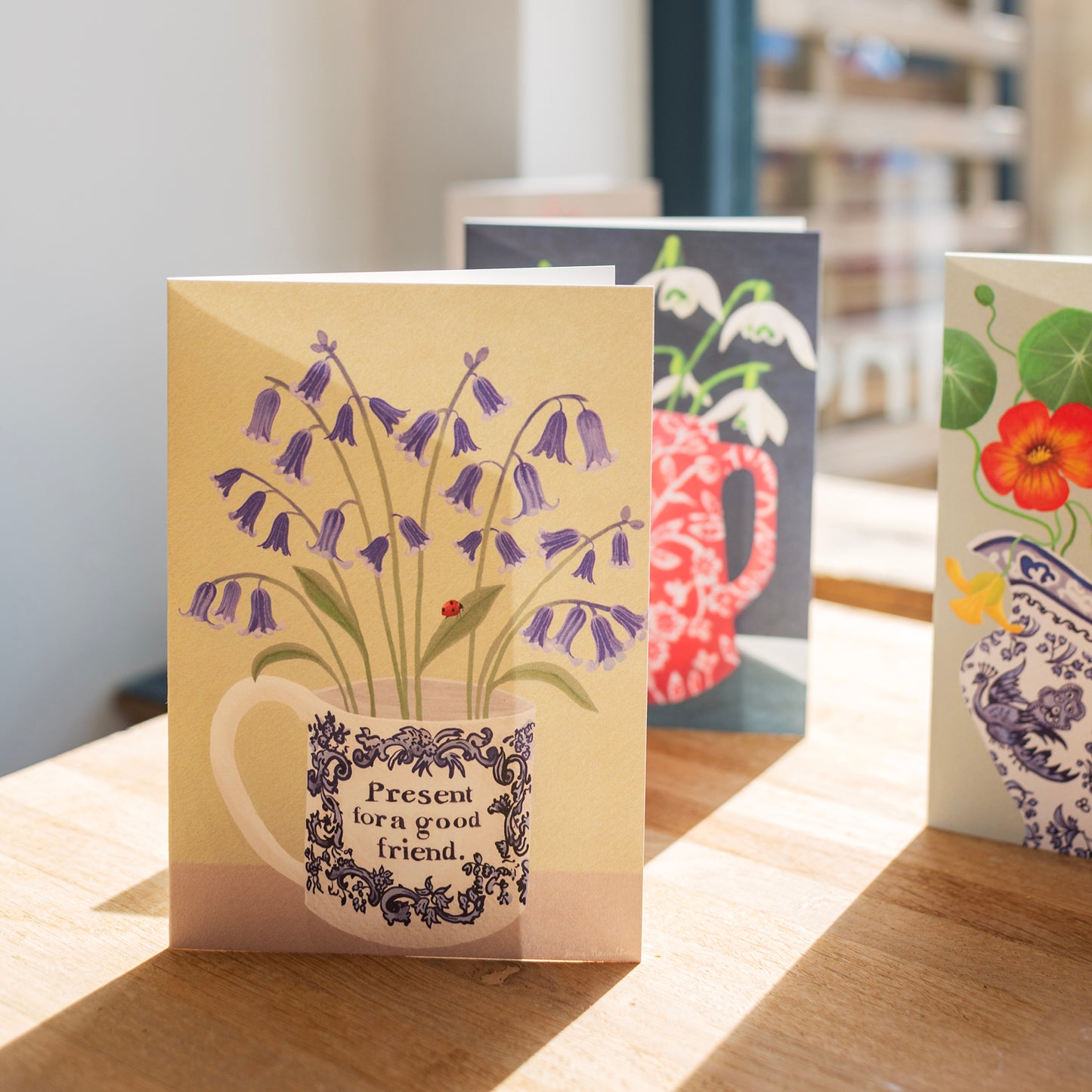 Bluebells in Friendship Cup Greetings Card - THE BRISTOL ARTISAN