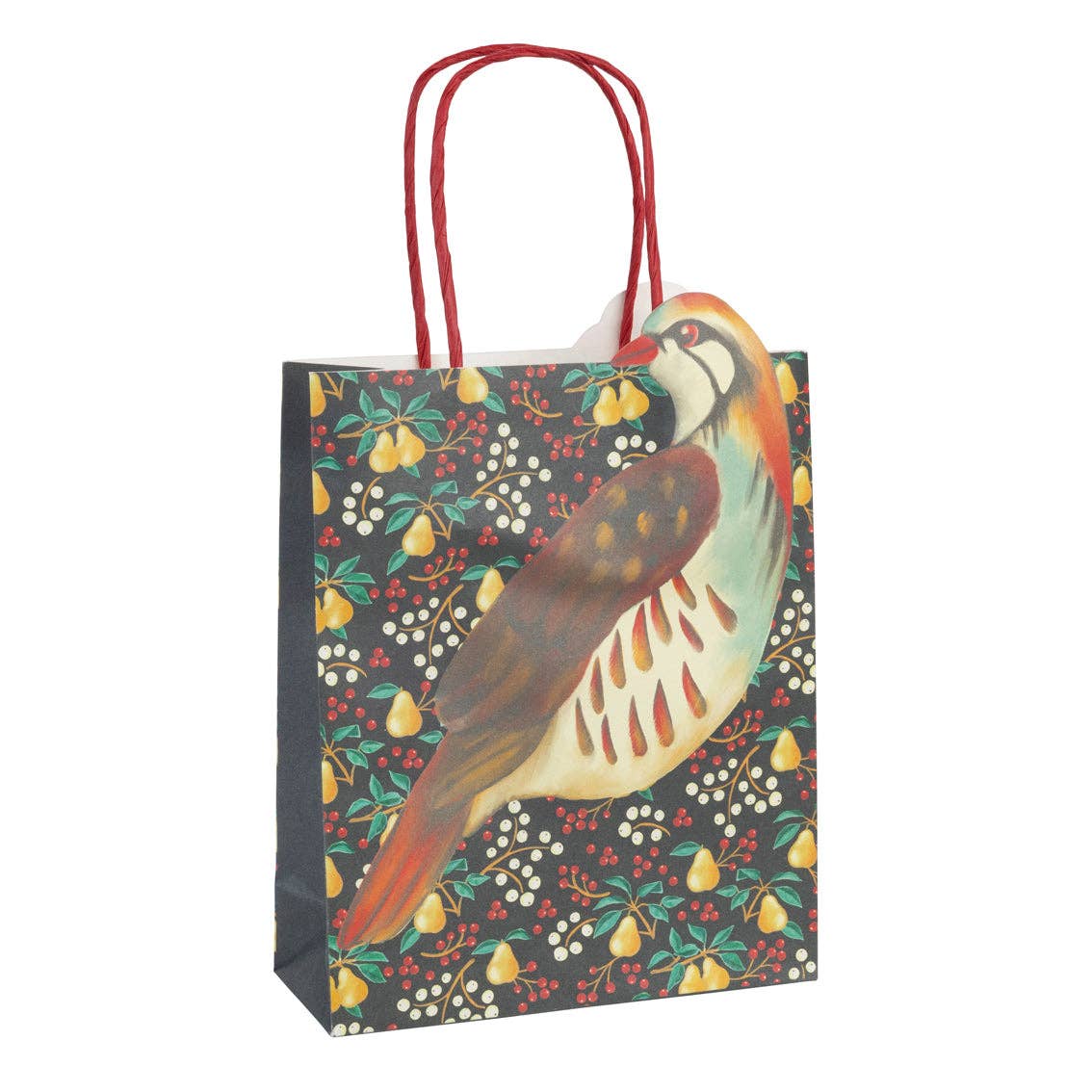Partridge & Pear Christmas Paper Gift Bag - THE BRISTOL ARTISAN