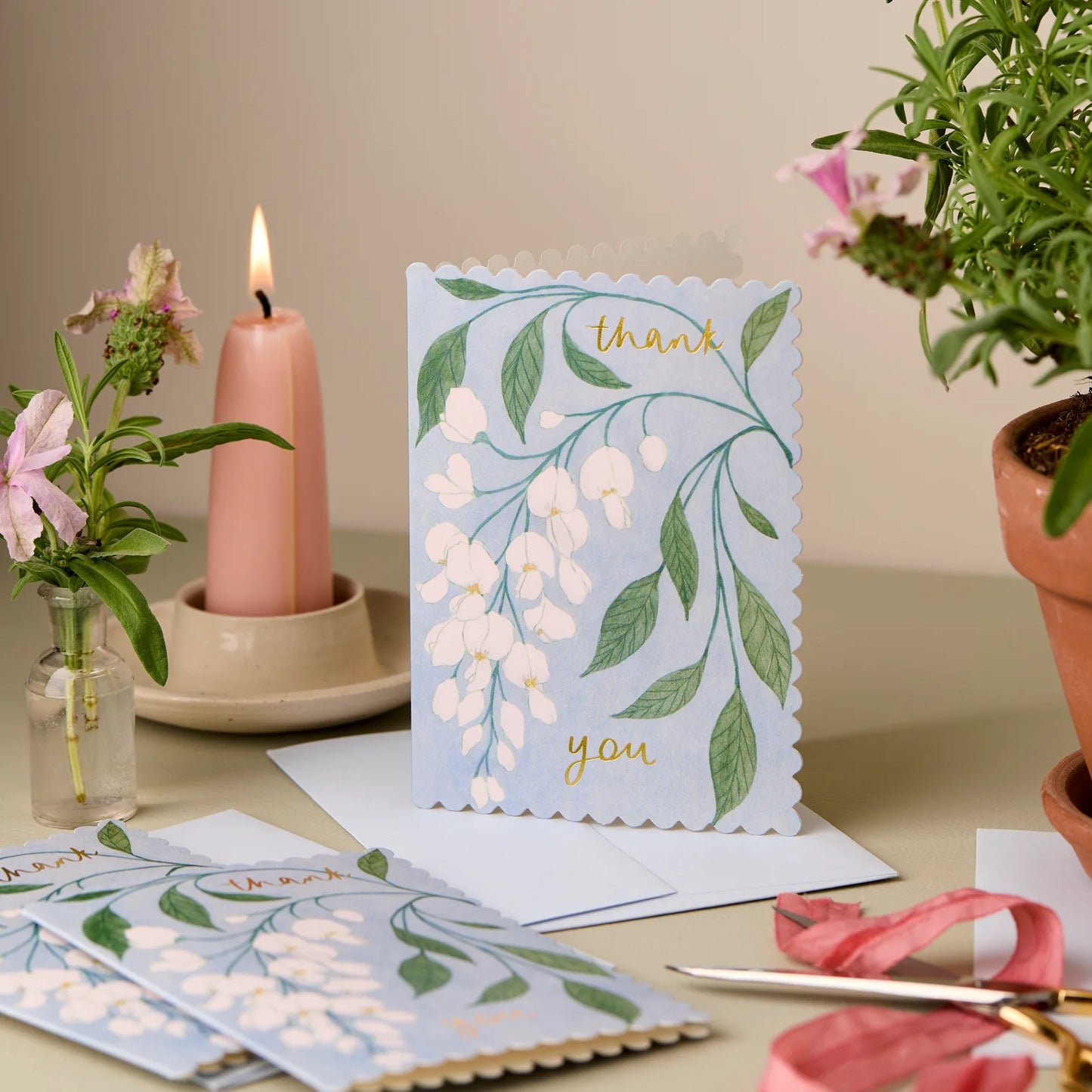 Wisteria 'Thank You' Card - THE BRISTOL ARTISAN