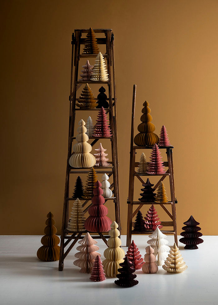Honeycomb Paper Tree, Pecan - 40cm