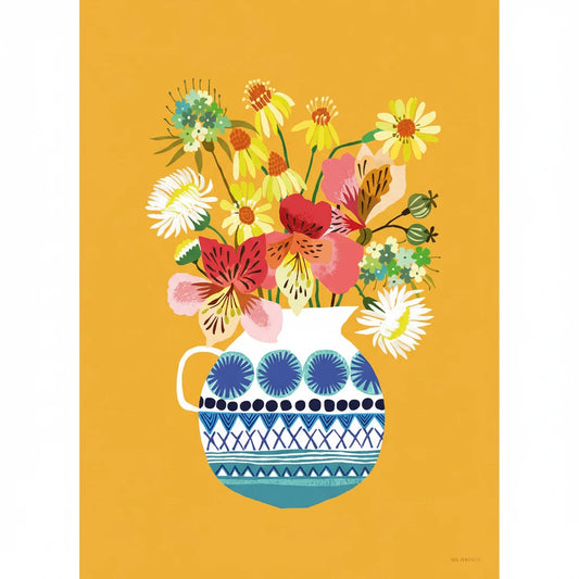 Festival flowers Print A4 Print by Brie Harrison - THE BRISTOL ARTISAN
