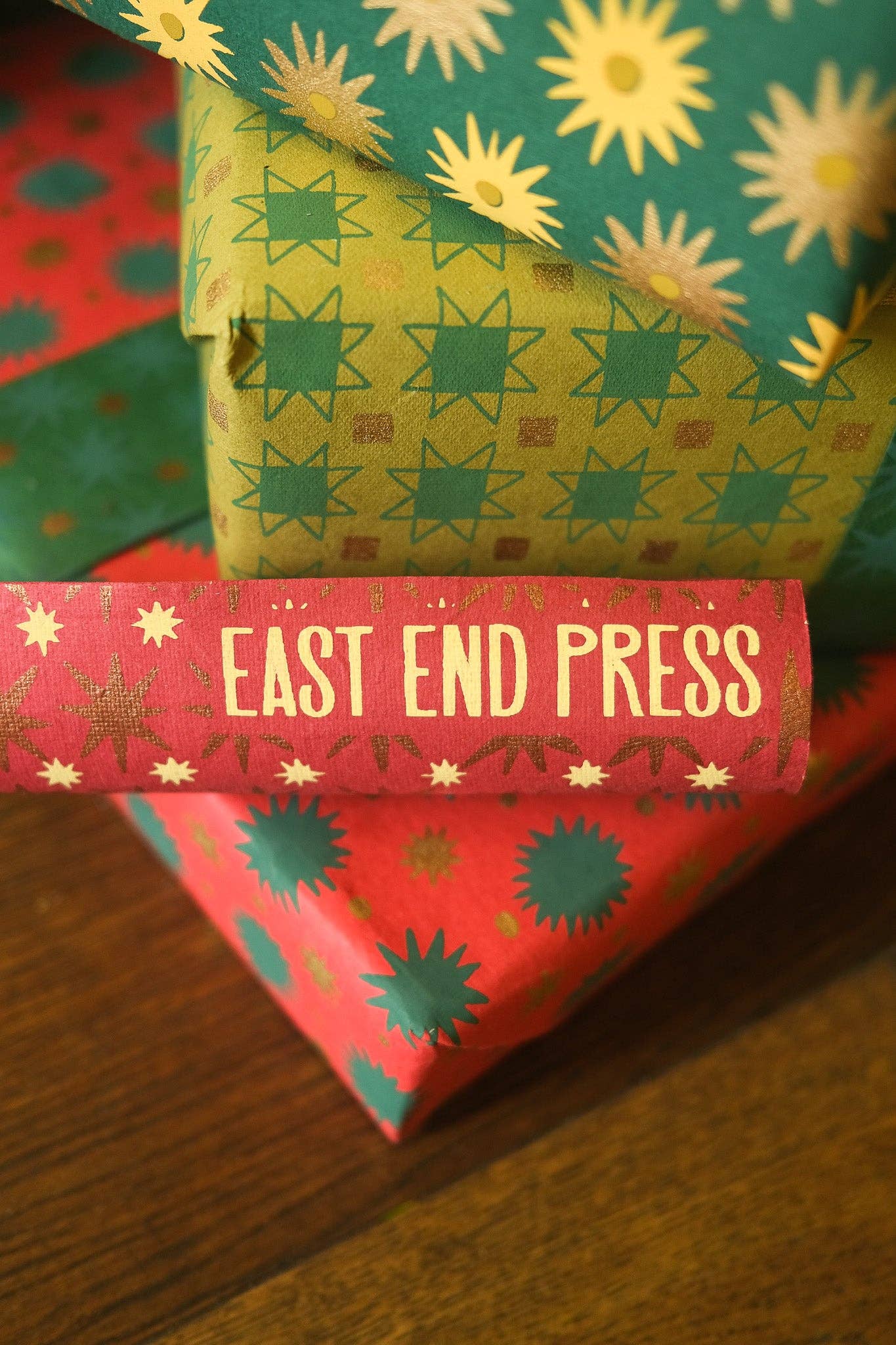 Copper Sky Screen Printed Christmas Gift Wrap