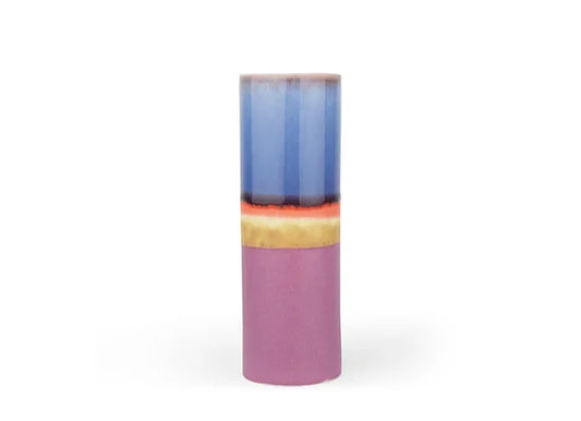 SGW Lab Cylindrical Vase - Plum & Orange - THE BRISTOL ARTISAN