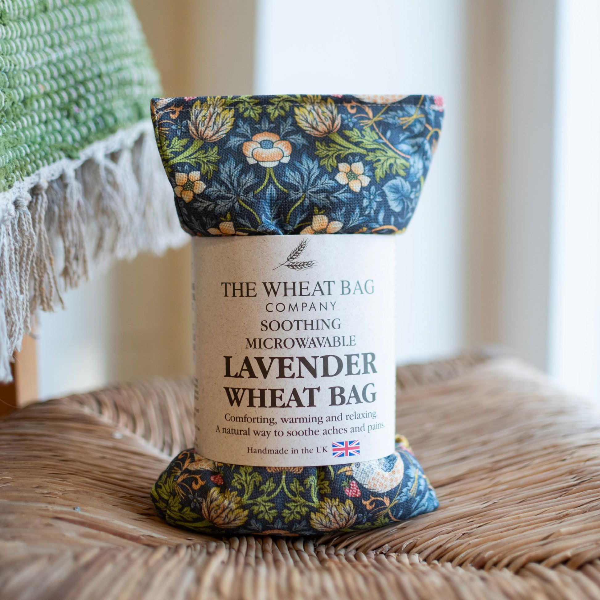 Lavender Therapy Pillow - William Morris Strawberry Thief Navy - THE BRISTOL ARTISAN