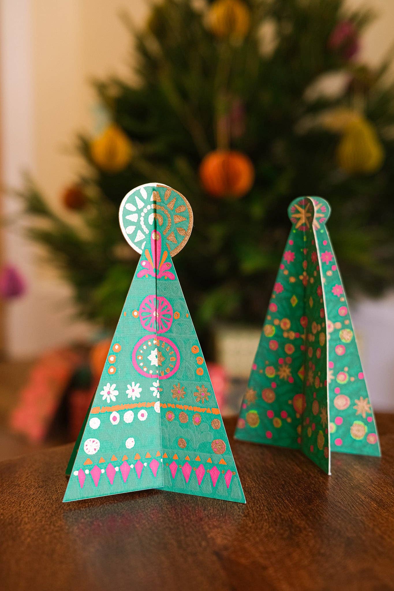 Patterned Tree Christmas Card