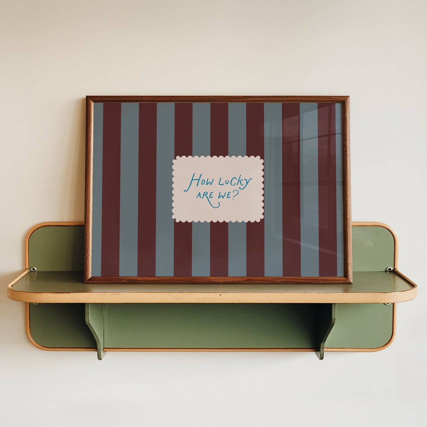 How Lucky Are We Striped Print - A3