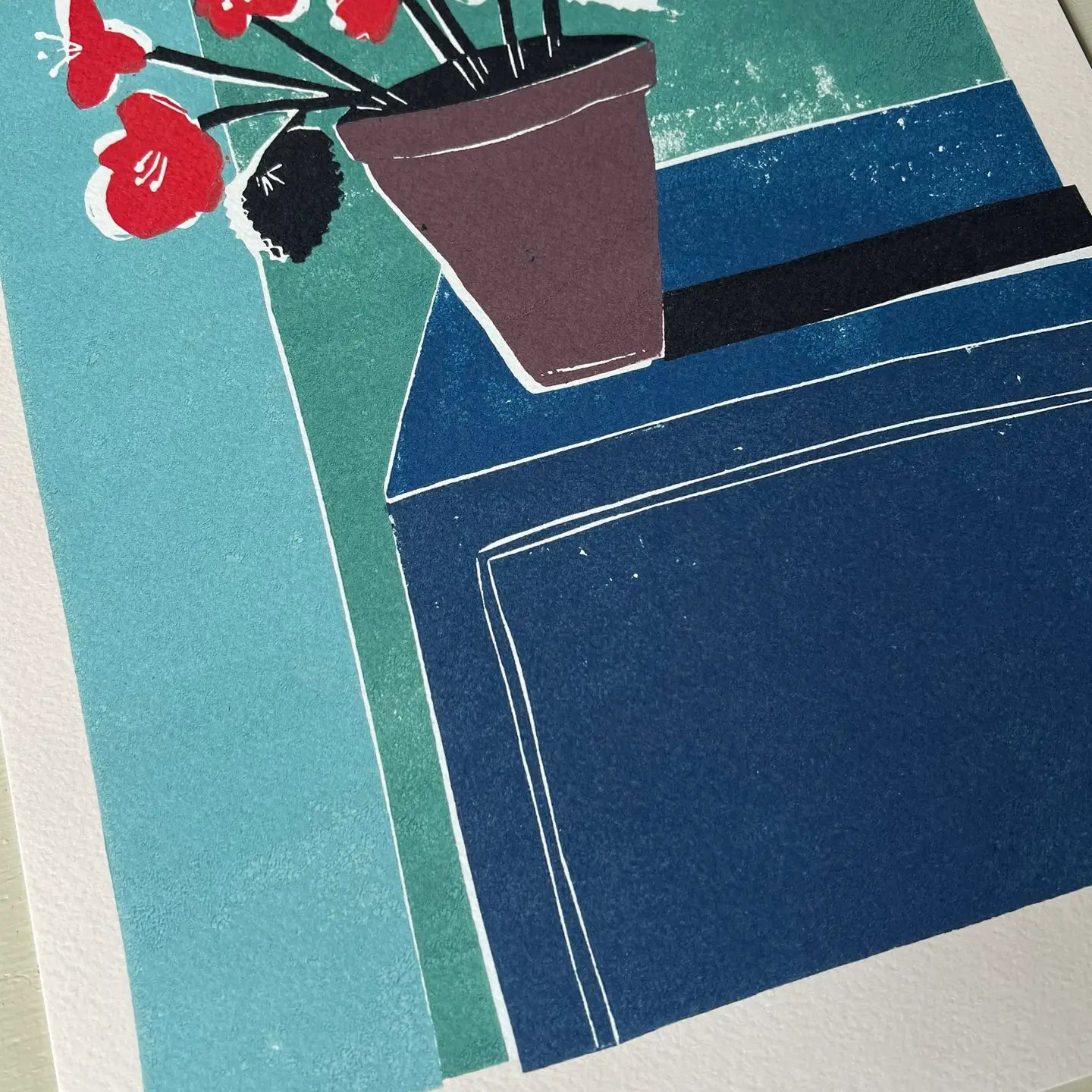 A3 Print - Red Begonias - THE BRISTOL ARTISAN