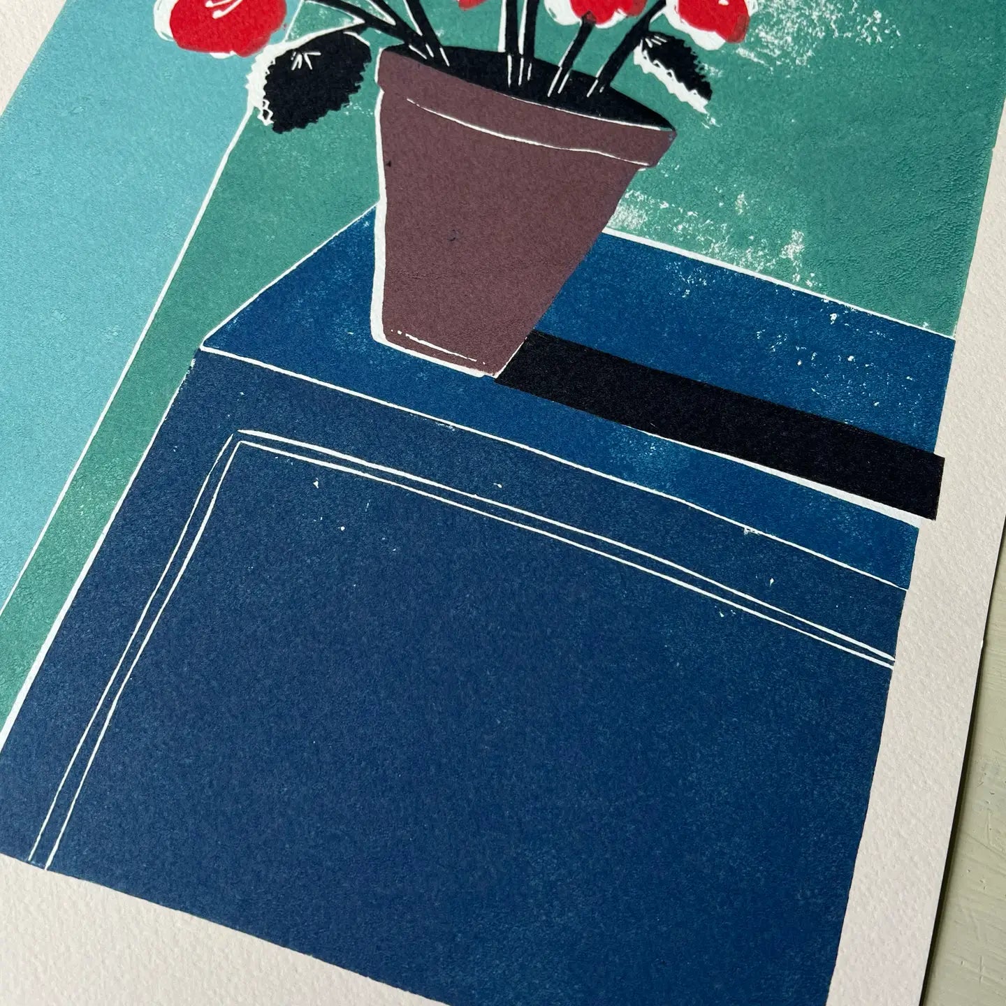 A3 Print - Red Begonias - THE BRISTOL ARTISAN
