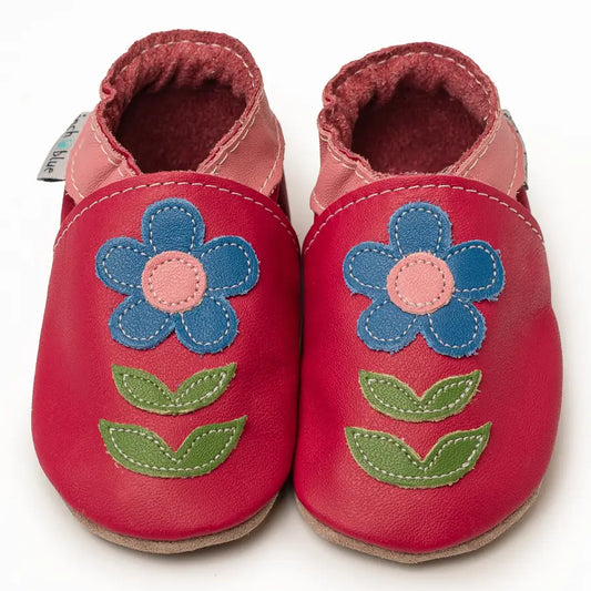 Baby Leather Shoes - Briony Raspberry - THE BRISTOL ARTISAN