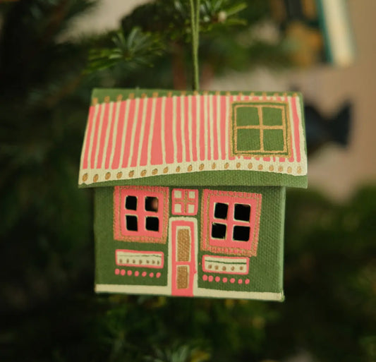 Bothy screen printed Christmas decoration - THE BRISTOL ARTISAN