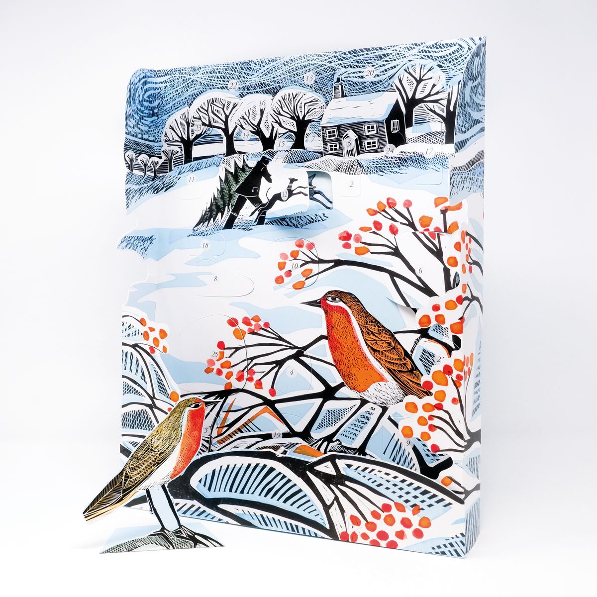 'Bringing home the tree' Traditional 3d Paper Advent Calendar by Angie Harding - THE BRISTOL ARTISAN
