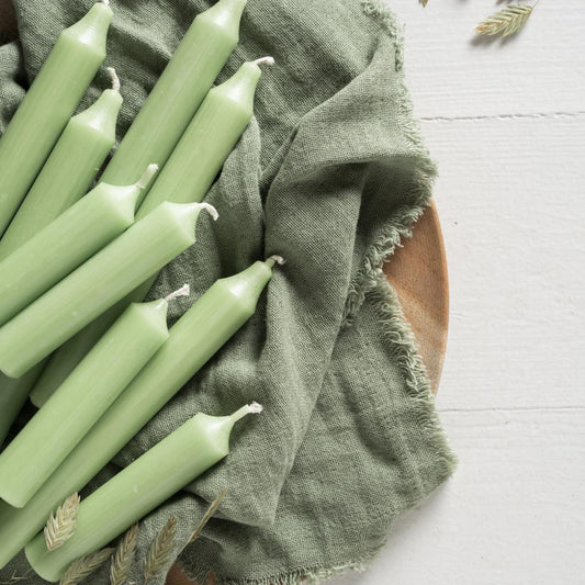 Bundle of Five Candles - Moss Green - THE BRISTOL ARTISAN