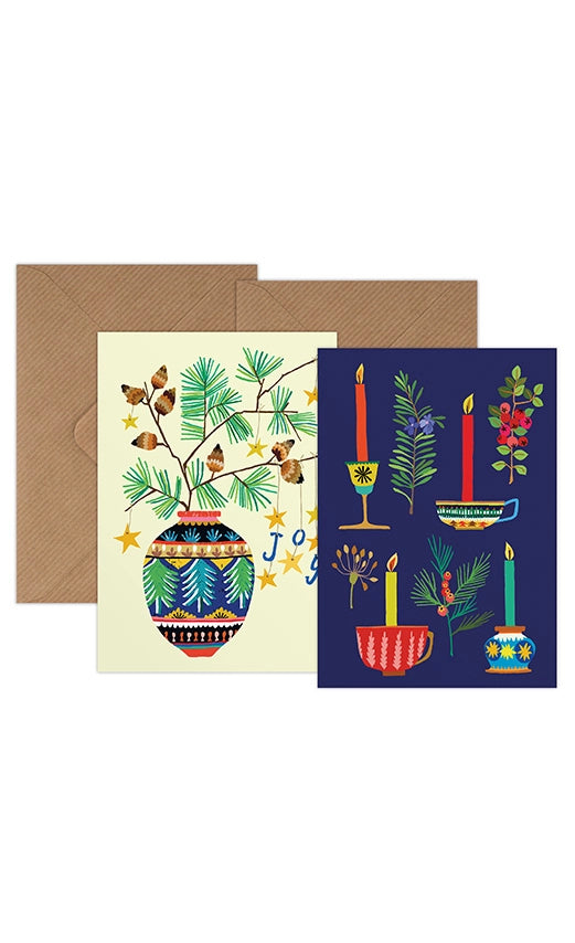 Christmas Greetings Card Pack - Yuletide & Joy - THE BRISTOL ARTISAN