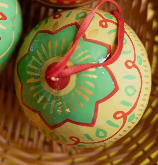 Classic yellow Bauble Christmas Decoration - THE BRISTOL ARTISAN