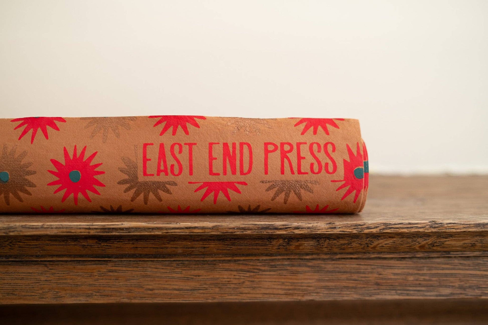 Copper Bloom Screen Printed Christmas Gift Wrap - THE BRISTOL ARTISAN