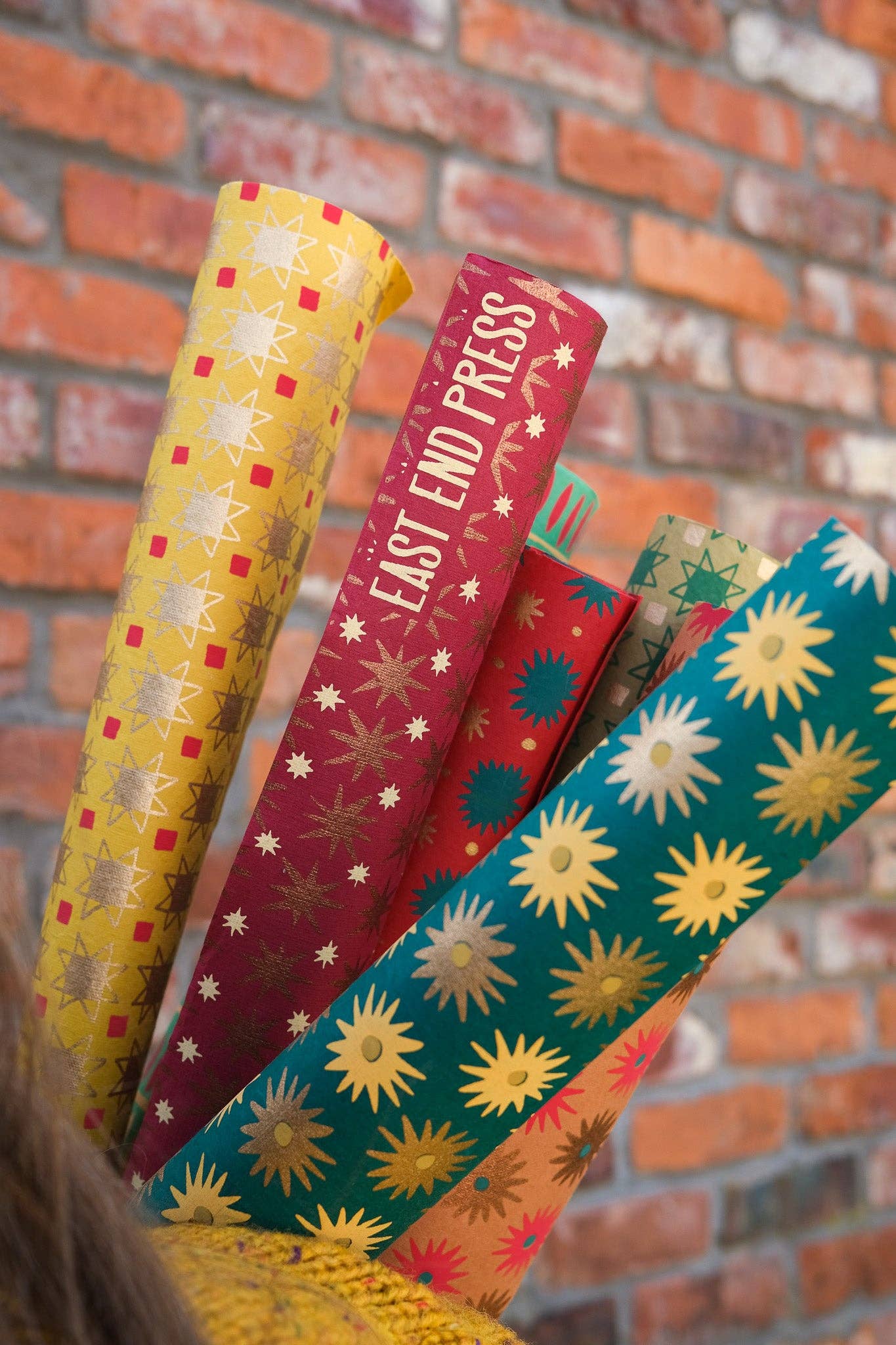 Copper Sky Screen Printed Christmas Gift Wrap - THE BRISTOL ARTISAN