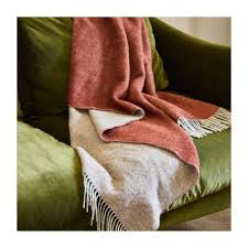 Dartmoor Reversible Wool Blanket with Fringe - THE BRISTOL ARTISAN