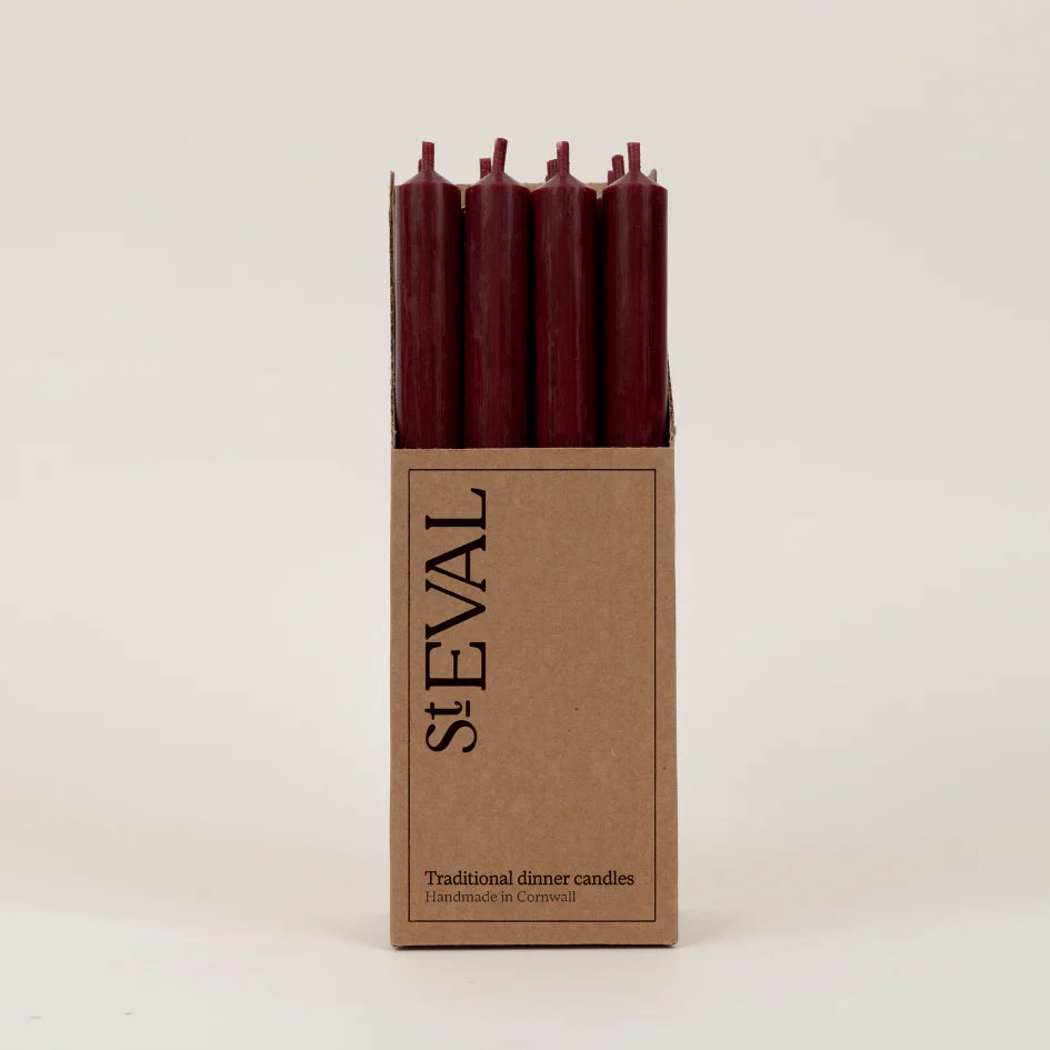 Dinner candle -  Bergundy - THE BRISTOL ARTISAN