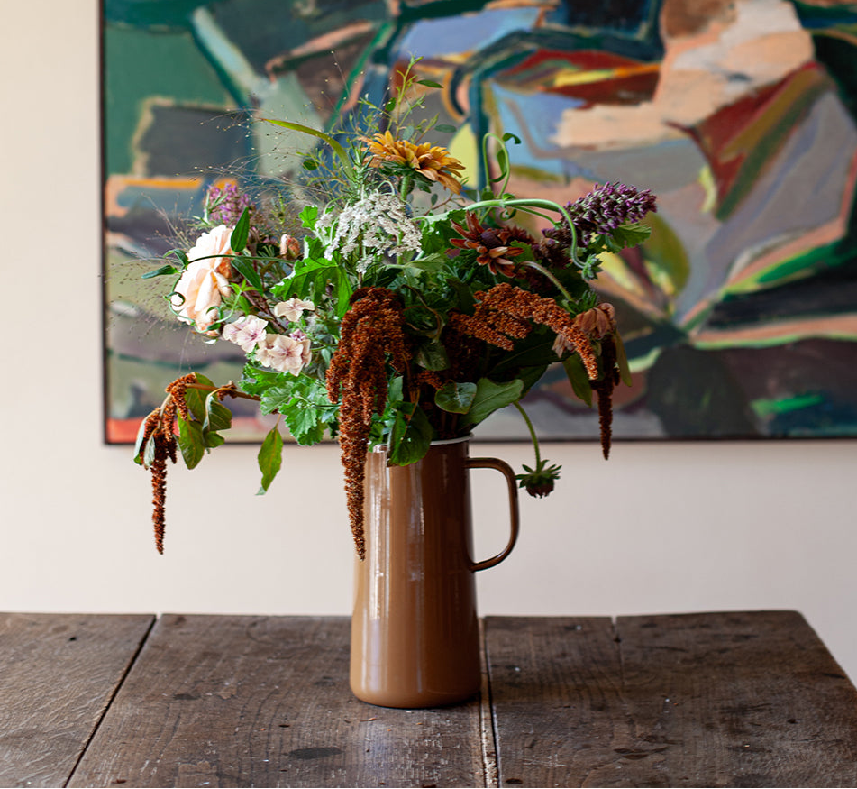 Enamel 3 Pint Jug, Salted Caramel - THE BRISTOL ARTISAN