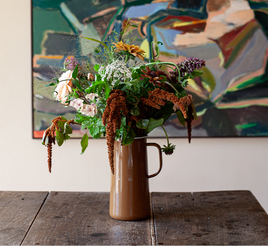 Enamel 3 Pint Jug, Salted Caramel - THE BRISTOL ARTISAN