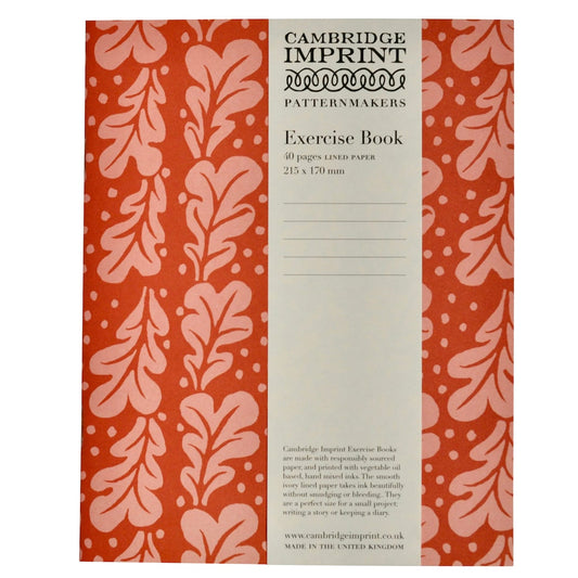 Exercise Book (Lined) - Quercus Pomegranate - THE BRISTOL ARTISAN