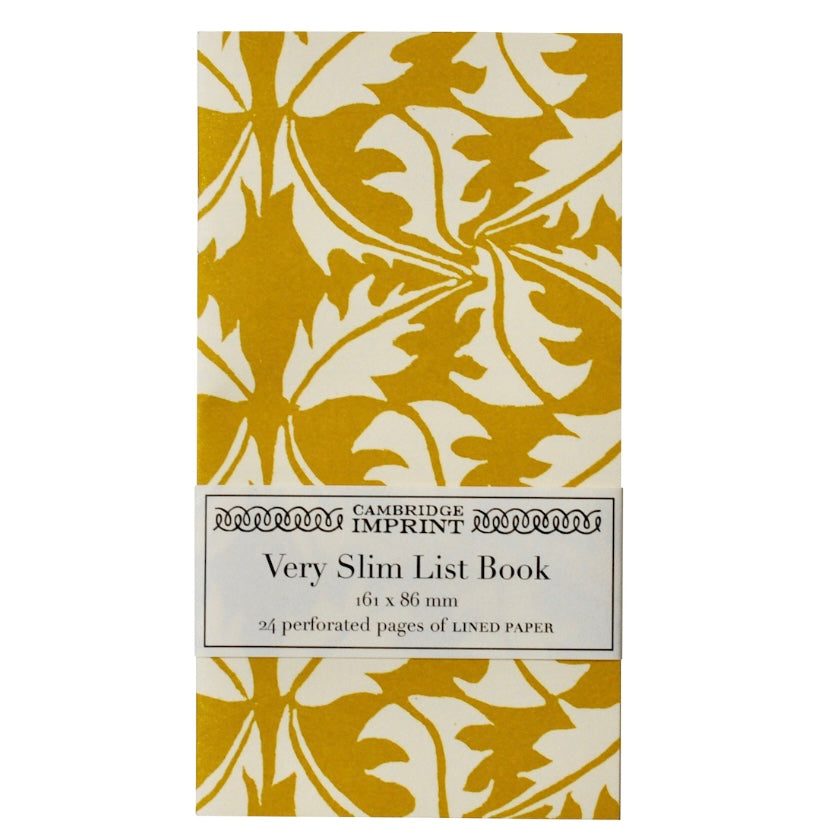 Very Slim List Book Small Dandelion Turmeric - THE BRISTOL ARTISAN
