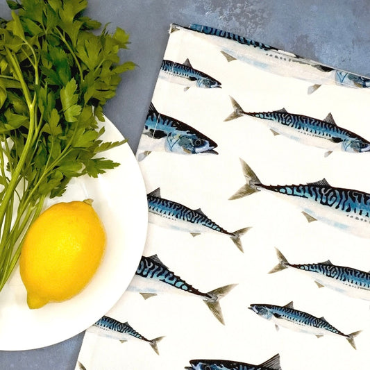 Mackerel Tea Towel - THE BRISTOL ARTISAN