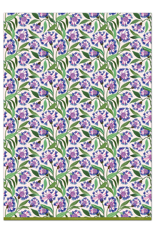 Gift Wrap - Cornflower - THE BRISTOL ARTISAN