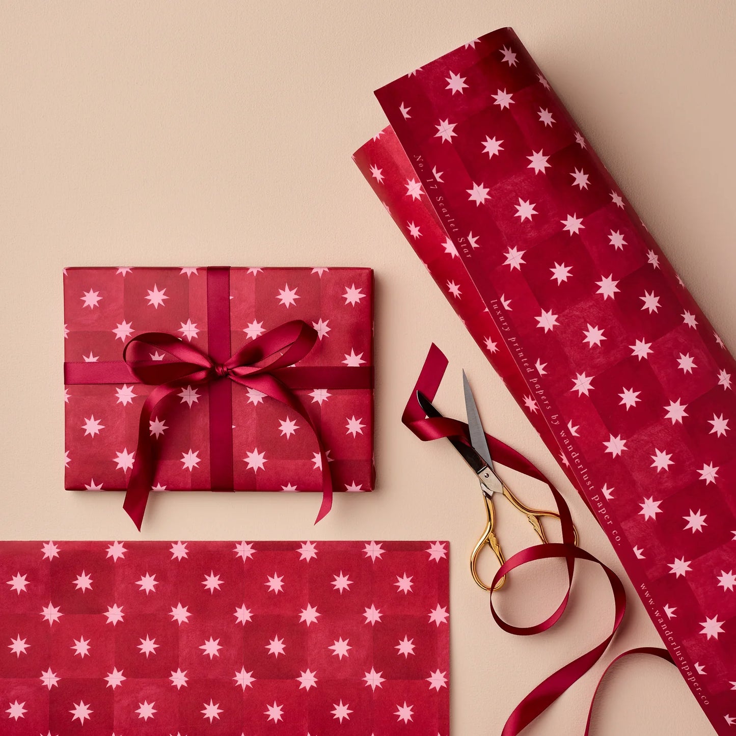 Gift Wrap - Scarlett Star - THE BRISTOL ARTISAN