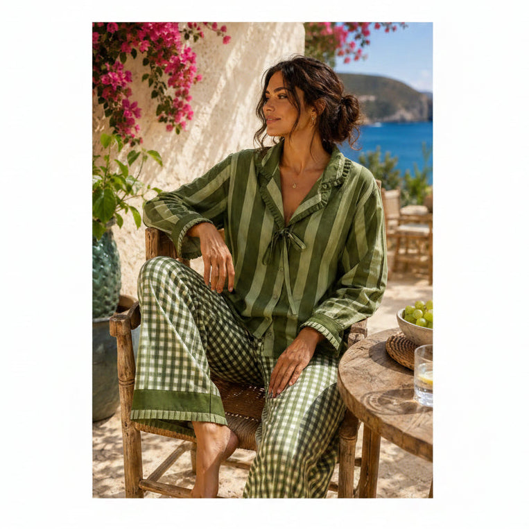 Pure Cotton Block Printed Pyjamas - THE BRISTOL ARTISAN