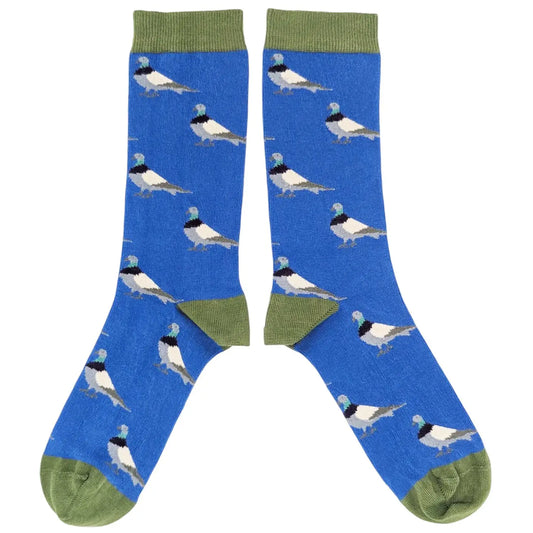 Organic Cotton Crew Socks - Pigeon - UK 8-11 - THE BRISTOL ARTISAN