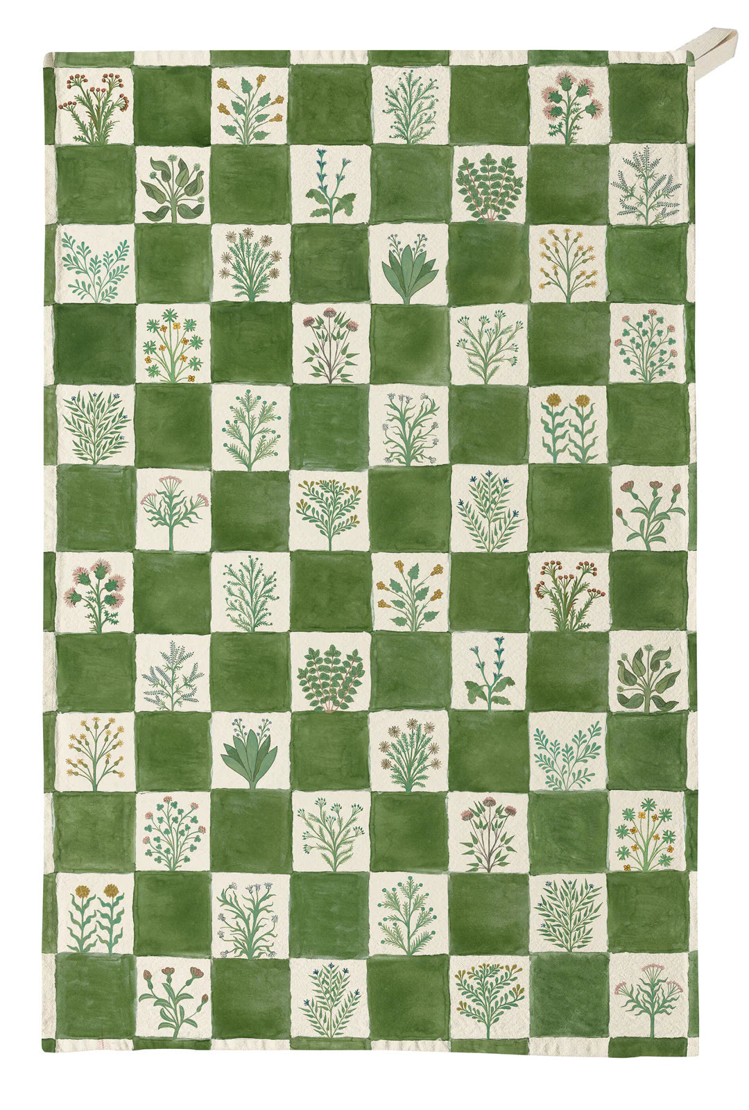 Organic Cotton Tea Towel - Illustrated Herbs - THE BRISTOL ARTISAN