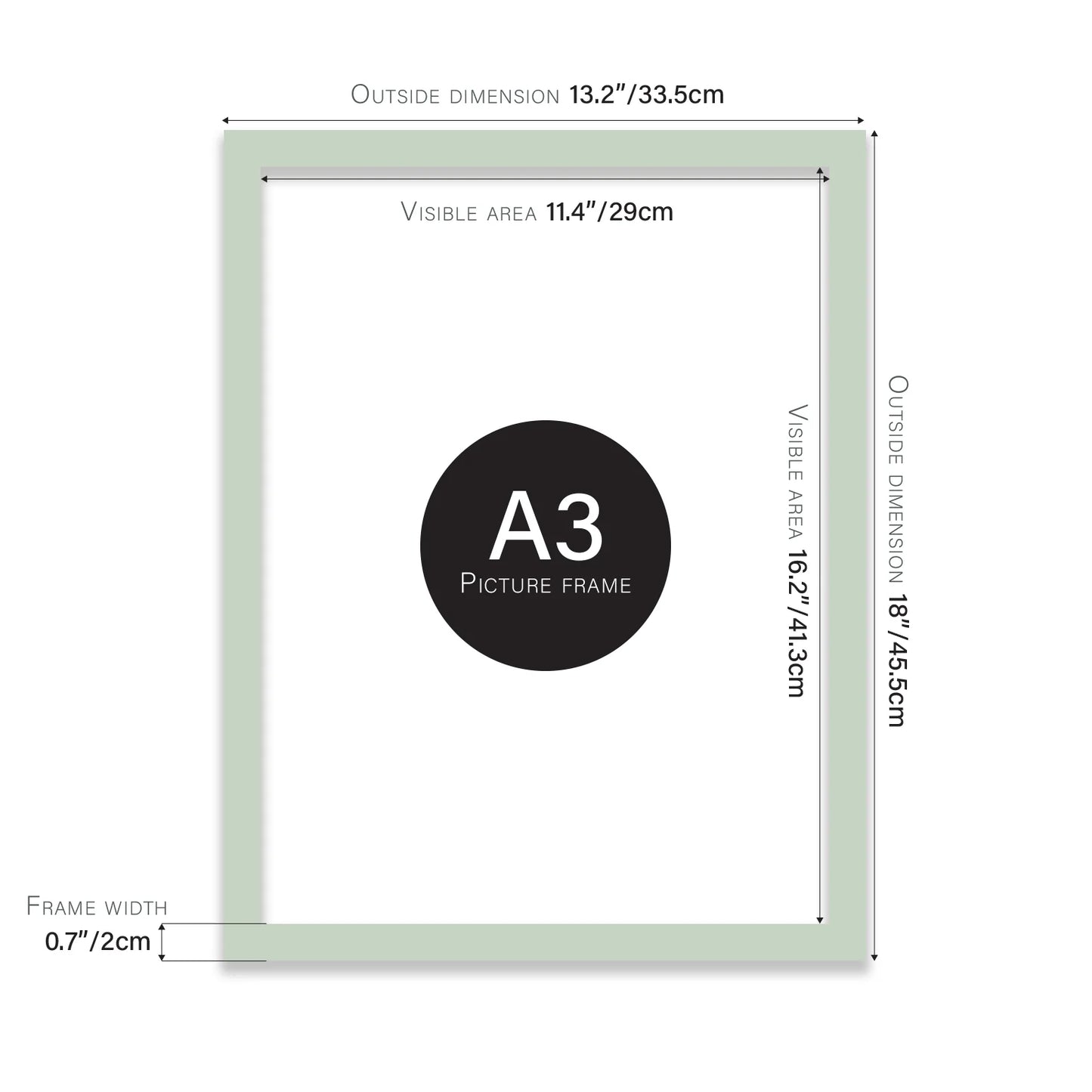 A3 Picture Frame - Mint - THE BRISTOL ARTISAN