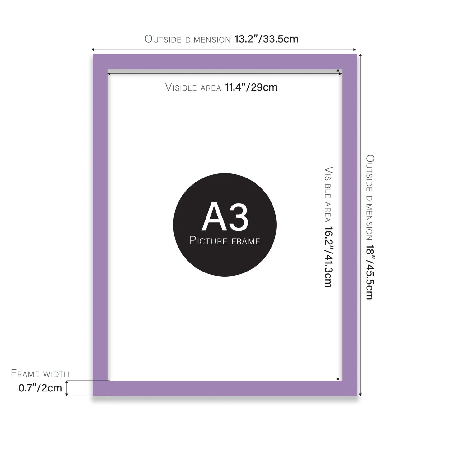 A3 Picture Frame - Purple - THE BRISTOL ARTISAN