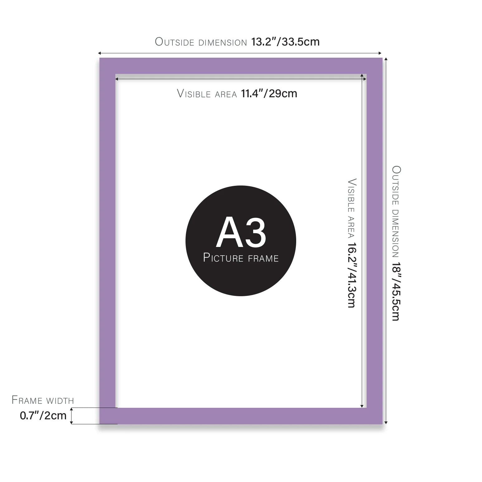 A3 Picture Frame - Purple - THE BRISTOL ARTISAN