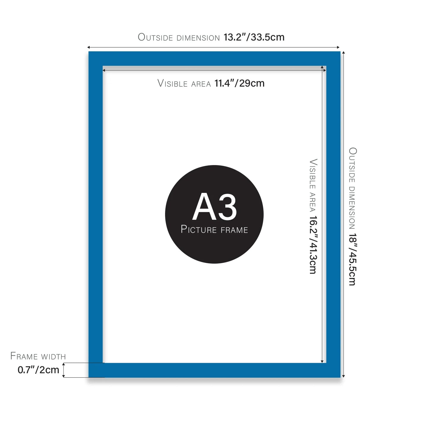 A3 Picture Frame - Blue - THE BRISTOL ARTISAN