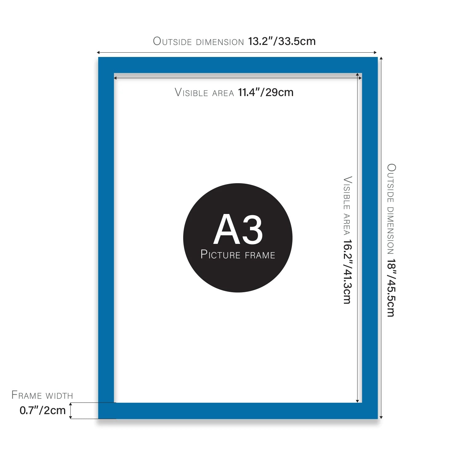 A3 Picture Frame - Blue - THE BRISTOL ARTISAN