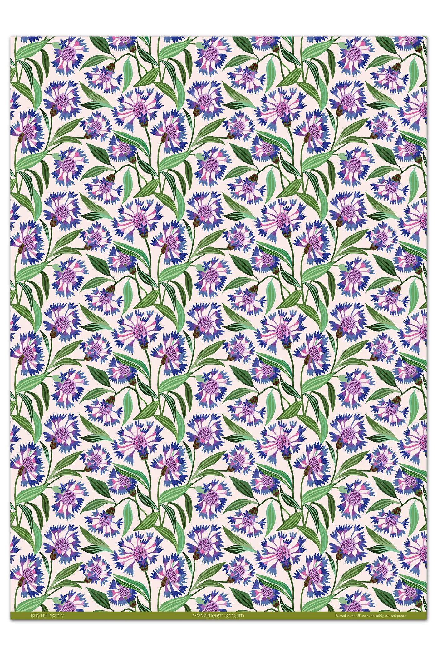 Gift Wrap - Cornflower - THE BRISTOL ARTISAN