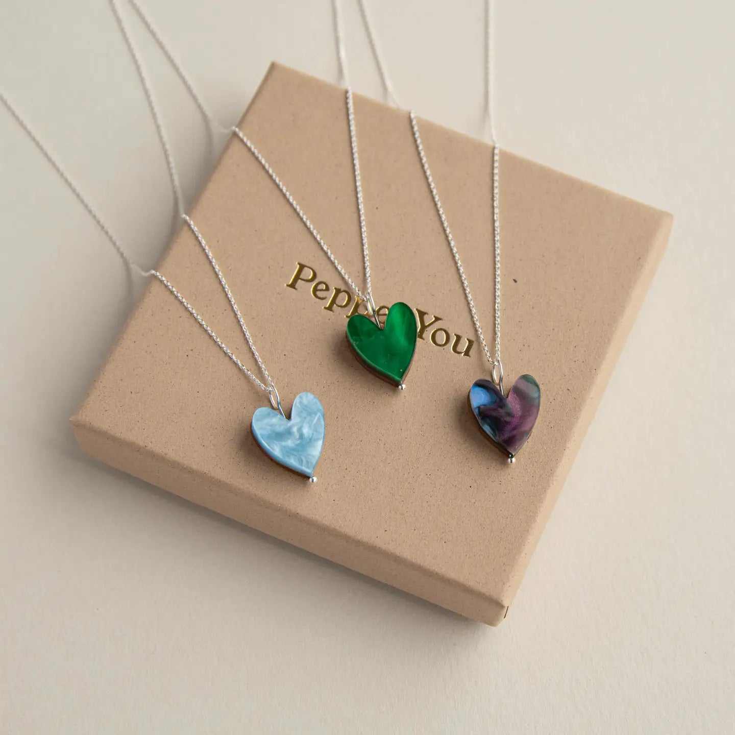 Love Grows Silver Necklace - Emerald Green - THE BRISTOL ARTISAN