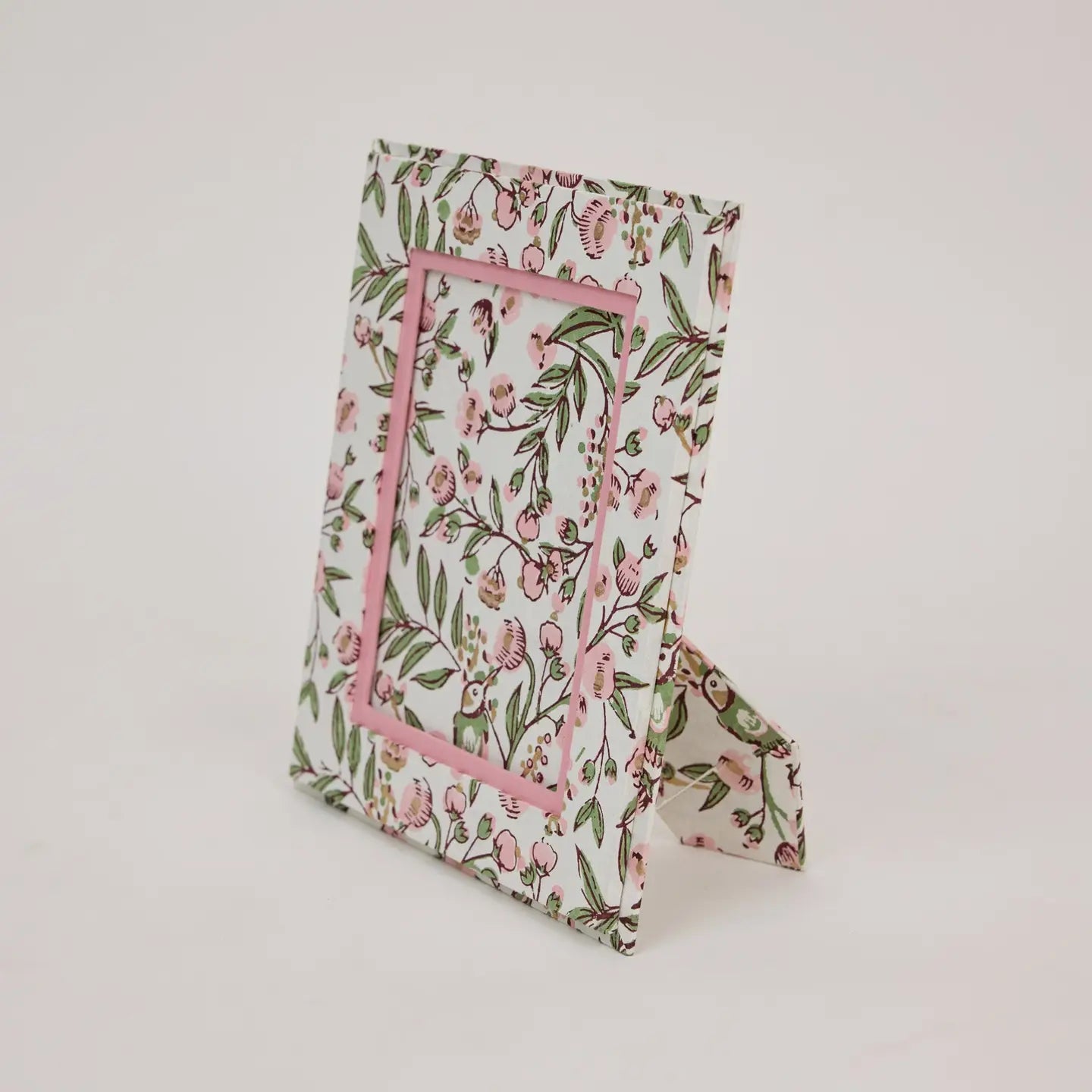 Block Printed Picture Frame (5x7) - Song Birds Blush - THE BRISTOL ARTISAN