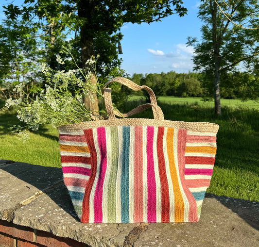 Dahlia Large Jute Bag - THE BRISTOL ARTISAN