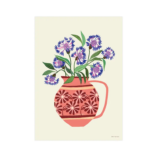 Brie Harrison Cornflowers A4 Print - THE BRISTOL ARTISAN