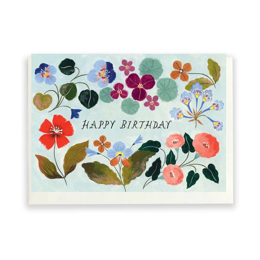Happy Birthday Floral 1 Card - THE BRISTOL ARTISAN