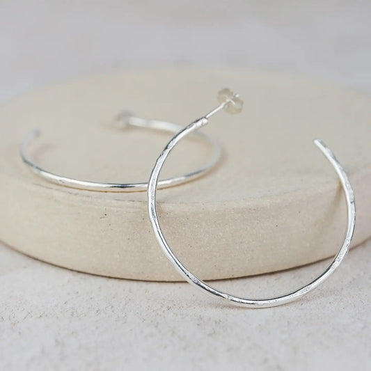 Sterling Silver Hoop Earrings - Medium - THE BRISTOL ARTISAN