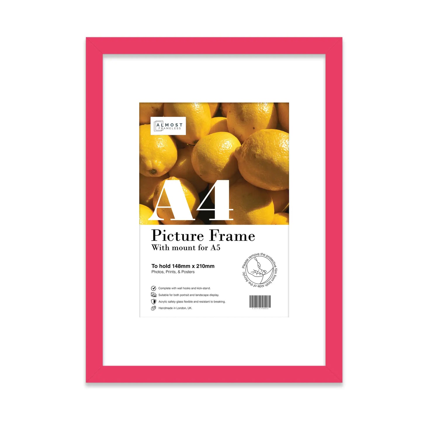 A4 Picture Frame - Hot Pink